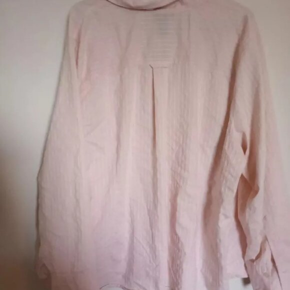 Lane Bryant Women's Plus Size 26-28 Green, Pink And Tan Button Up Shirt lot of 3 - Picture 3 of 5